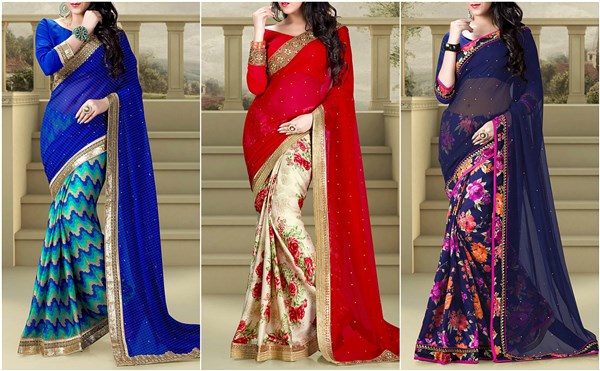 Party saree design on sale 2019